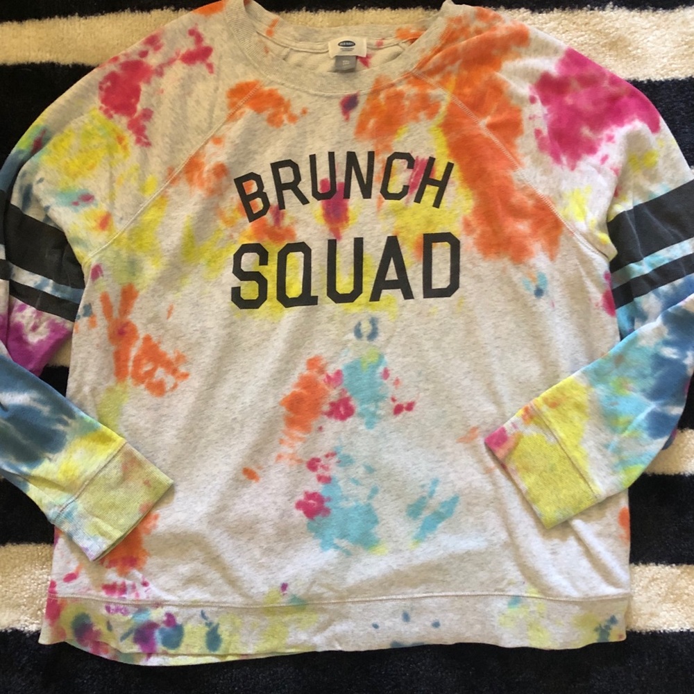 Brunch Squad Tie Dye Crewneck Sweater